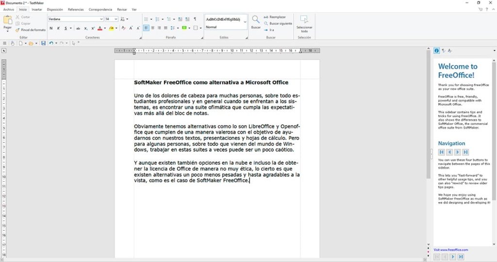 SoftMaker FreeOffice como alternativa a Microsoft Office 