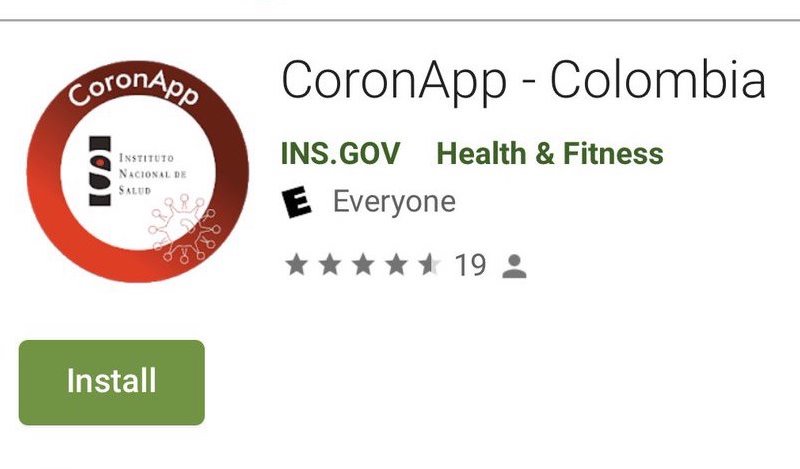 ‘Coronapp’, aplicación del gobierno colombiano sobre el coronavirus