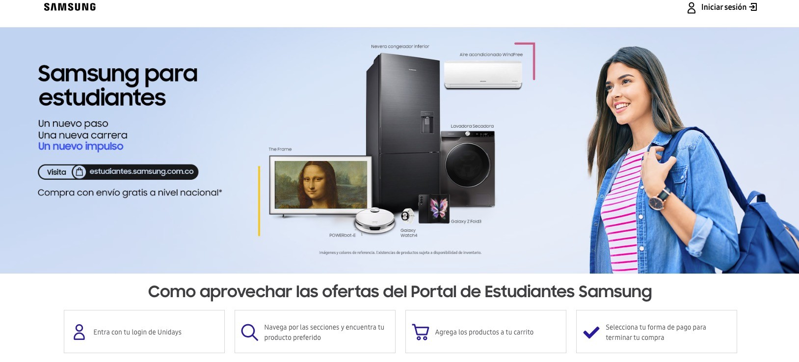 Samsung lanza portal de descuentos exclusivos para estudiantes
