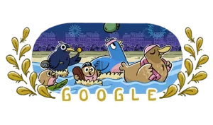 El Doodle celebrando los Juegos Olímpicos de París 2024