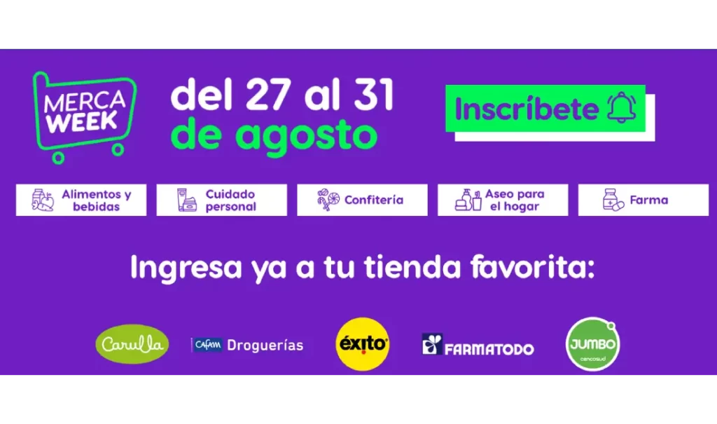 MercaWeek: Semana de descuentos en línea para hacer mercado en Colombia